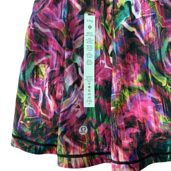 Lululemon Pace Rival Mid Rise Skirt Hyper Flow Pink Multi / Black - Picture 12 of 16